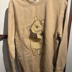 Embroidered Winnie The Pooh Crewneck Sweatshirt